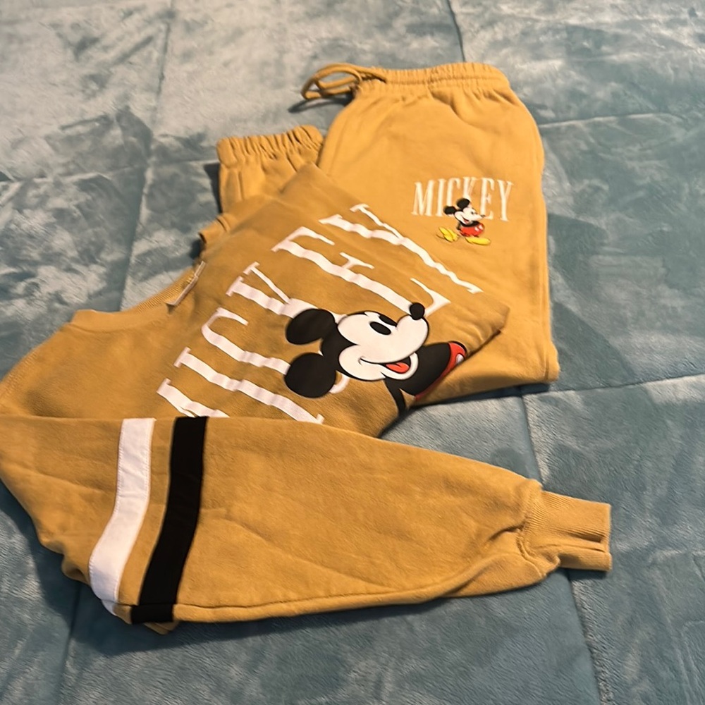 Disney Mickey Mouse Juniors Jogger Set - Tan
